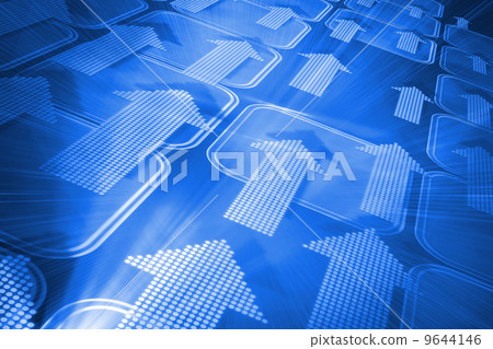 Futuristic shiny squares and arrows Futuristic shiny squares and arrows 9644146