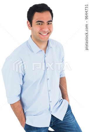 Smiling casual man standing 9644731