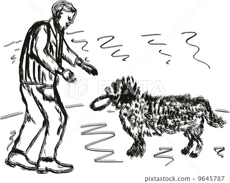 A man with a dog 9645787