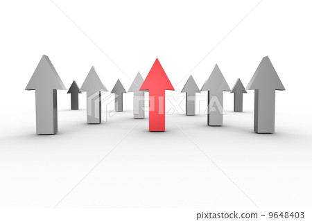 Red and grey arrows pointing up Red and grey arrows pointing up 9648403
