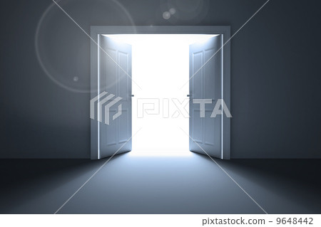 Doors opening revealing light 9648442