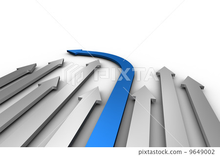 Grey and blue arrows pointing 9649002