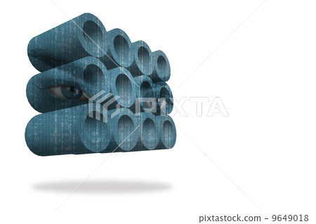 Eyes on abstract screen 9649018