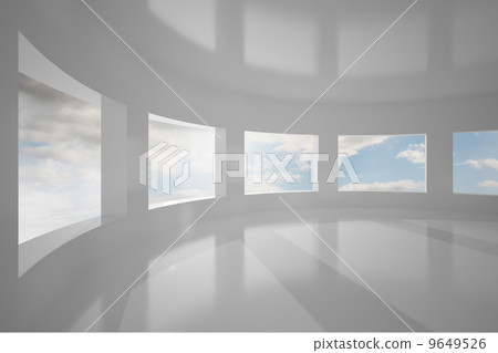 Blue sky seen through window Blue sky seen through window 9649526