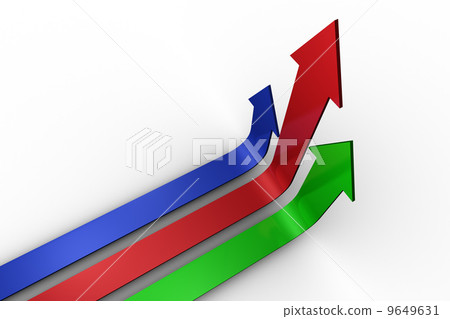 Colourful arrows pointing up 9649631