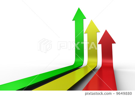 Colourful arrows pointing up 9649880