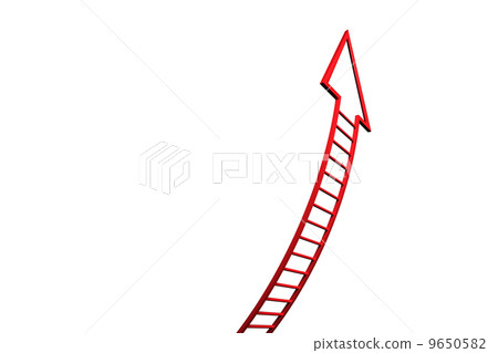 Red ladder arrow graphic 9650582