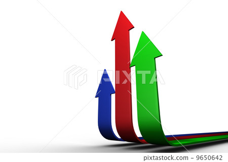 Colourful arrows pointing up 9650642