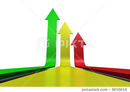 Colourful arrows pointing up 9650658