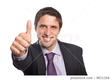 Close-up of a businessman gesturing thumbs up 9651168