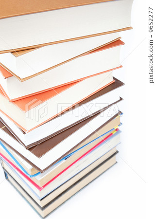 A stack of books on a white background. A stack of books on a white background. 9652277
