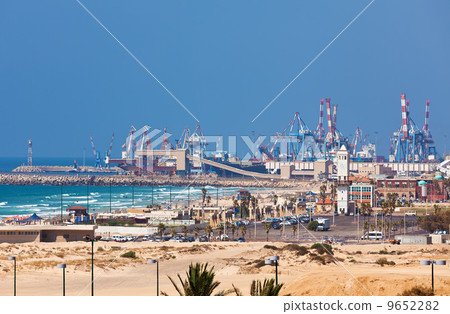 Ashdod seaport view. Ashdod seaport view. 9652282