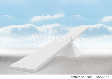 White scales in front of clouds 9653154