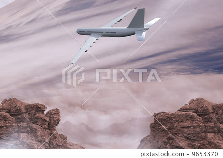 Composite image of rocky landscape 9653370
