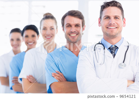 Portrait of confident happy group of doctors 9654121