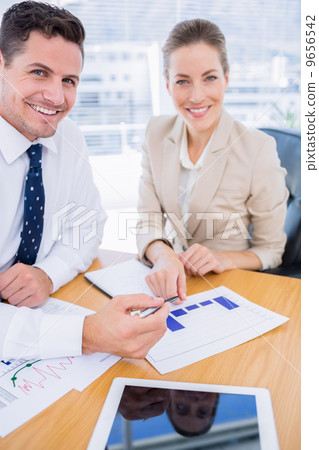 Smartly dressed colleagues in business meeting 9656542