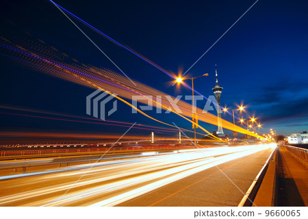 highway under the bridge in macao 9660065