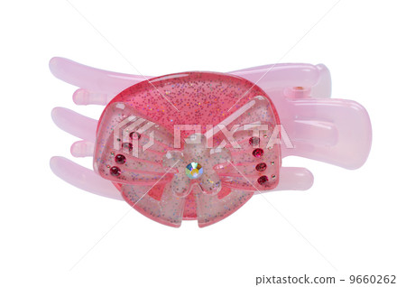 Pink hairclip, isolated Pink hairclip, isolated 9660262