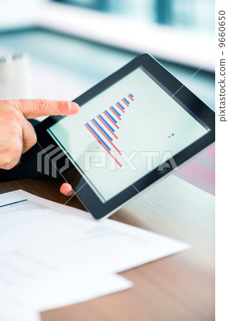 Business - Businessman working with tablet Computer Business - Businessman working with tablet Computer 9660650