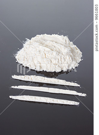 Cocaine on a black background Cocaine on a black background 9661803