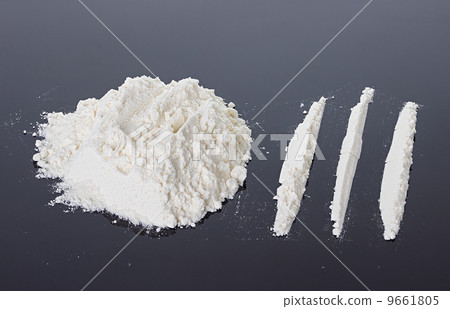Cocaine on a black background Cocaine on a black background 9661805