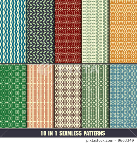 collection of fabric seamless patterns for making wallpapers 9663349