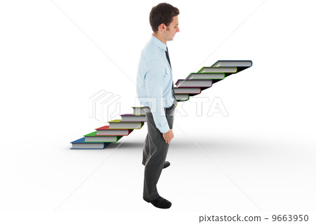 Composite image of happy businessman standing with hand in pocke Composite image of happy businessman standing with hand in pocke 9663950