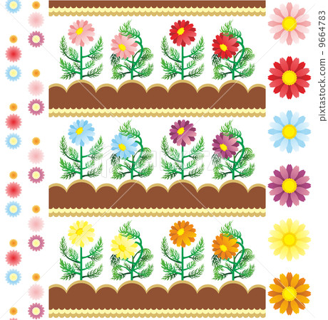 開花的花說明了裁減設計圖像 9664783