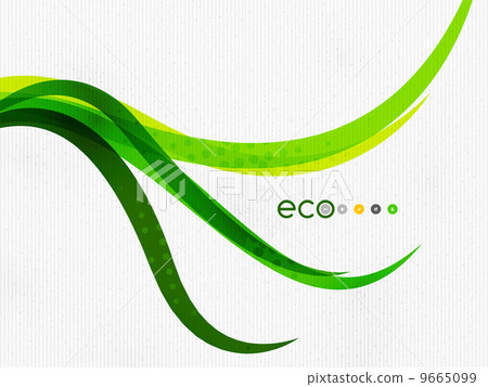 Green eco rainbow on textile texture 9665099