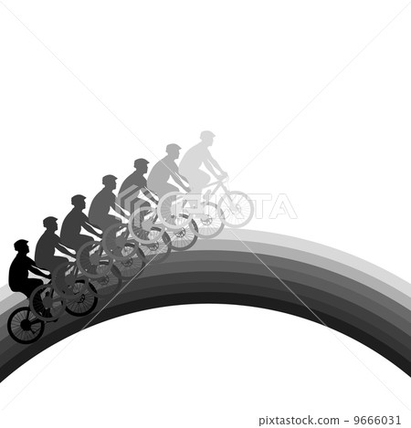 Silhouette of a cyclist male. vector illustration. Silhouette of a cyclist male. vector illustration. 9666031