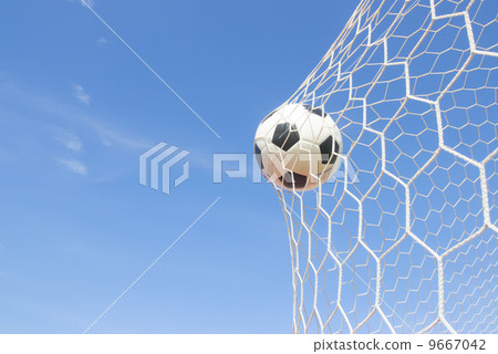 soccer ball in net 9667042