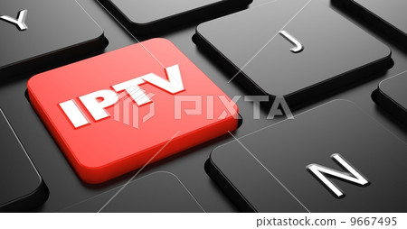 IPTV on Red Keyboard Button. 9667495