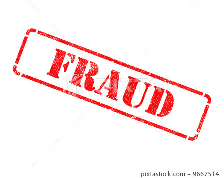 Fraud - Inscription on Red Rubber Stamp. Fraud - Inscription on Red Rubber Stamp. 9667514