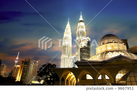 kuala lumpur urban night view kuala lumpur urban night view 9667951