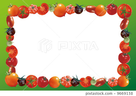 Tomato illustration frame - Stock Illustration [9669138] - PIXTA