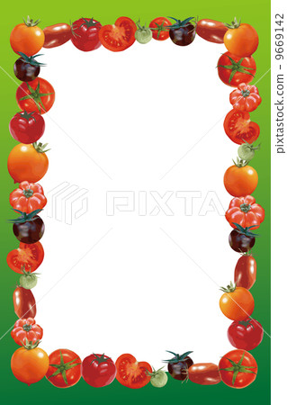 Tomato illustration frame - Stock Illustration [9669142] - PIXTA