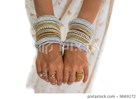 Bangles in the air Beautiful Jeweled Indian Dancer 9669172