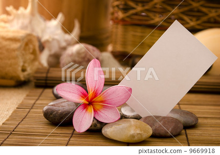 tropical spa with frangipani flowers 9669918
