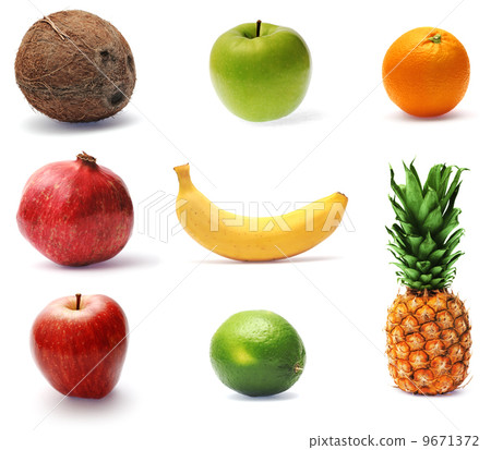 Collection of fresh ripe fruit Collection of fresh ripe fruit 9671372