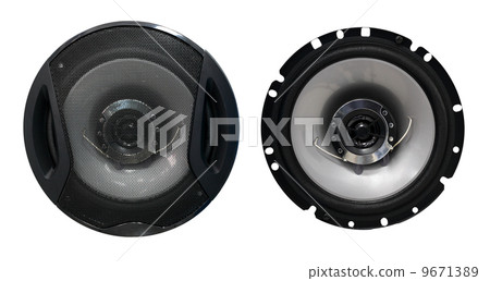 Audio speaker isolated on white 9671389