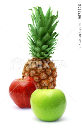 Fresh pineapple and apples Fresh pineapple and apples 9672128