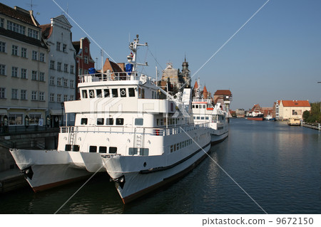 Ship moored in a european port 9672150