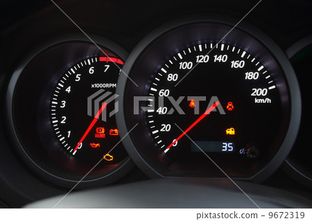 Car dashboard closeup 9672319