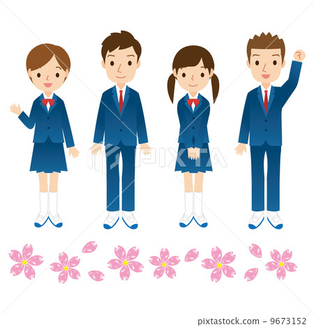 Stock Illustration: students, freshman, student