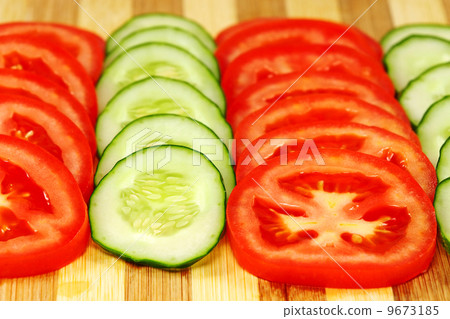 Sliced vegetables. 9673185
