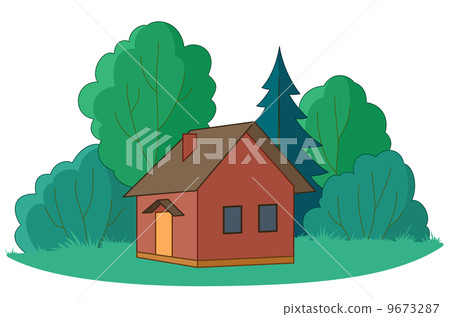 Small house with trees 9673287