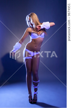 Sexy young girl gracefully dancing in studio Sexy young girl gracefully dancing in studio 9674951