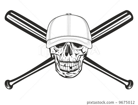 skull and crossed bats skull and crossed bats 9675012