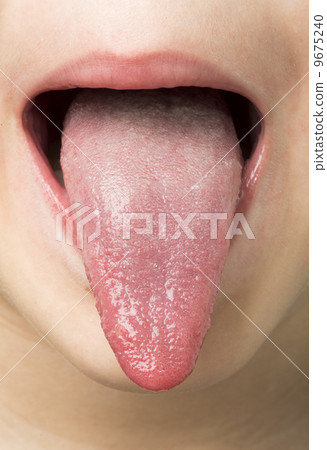 Human tongue protruding out 9675240