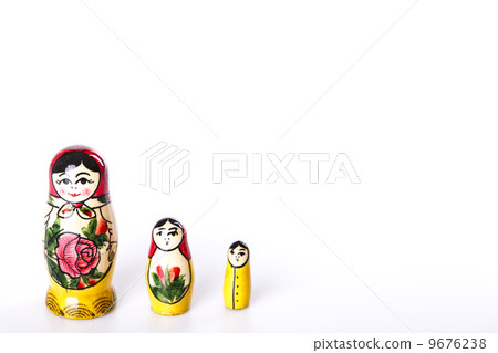 Russian Dolls Matryoshka Isolated on a white background 9676238